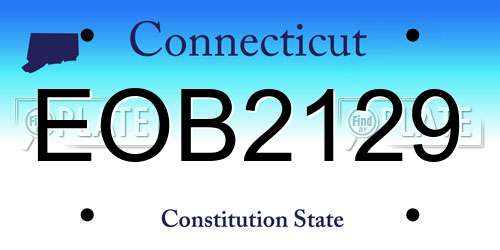 EOB2129 Connecticut License Plate