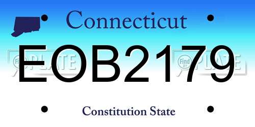 EOB2179 Connecticut License Plate