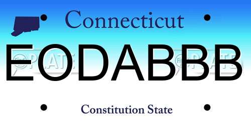 EODABBB Connecticut License Plate