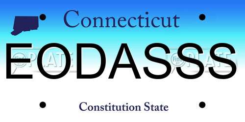 EODASSS Connecticut License Plate