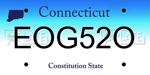 EOG52O Connecticut License Plate