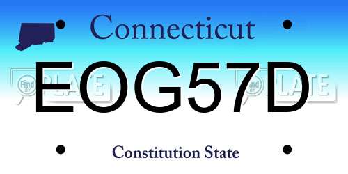EOG57D Connecticut License Plate