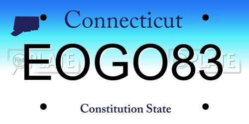 EOGO83 Connecticut License Plate
