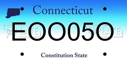 EOO05O Connecticut License Plate