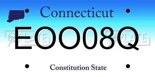 EOO08Q Connecticut License Plate