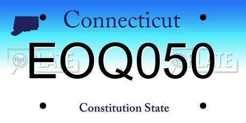 EOQ050 Connecticut License Plate