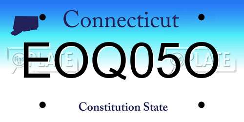 EOQ05O Connecticut License Plate