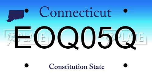 EOQ05Q Connecticut License Plate