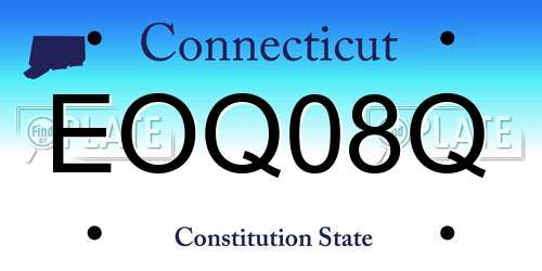 EOQ08Q Connecticut License Plate