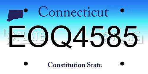 EOQ4585 Connecticut License Plate