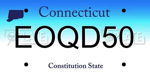 EOQD50 Connecticut License Plate