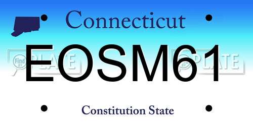 EOSM61 Connecticut License Plate