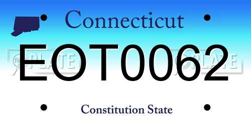 EOT0062 Connecticut License Plate