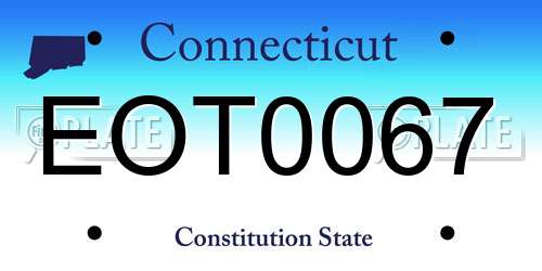 EOT0067 Connecticut License Plate