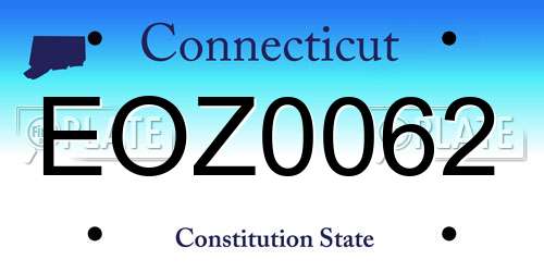 EOZ0062 Connecticut License Plate