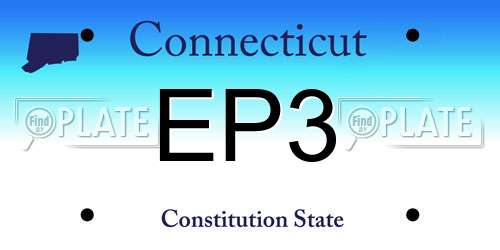 EP3 Connecticut License Plate