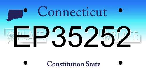 EP35252 Connecticut License Plate