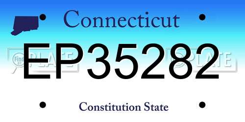 EP35282 Connecticut License Plate