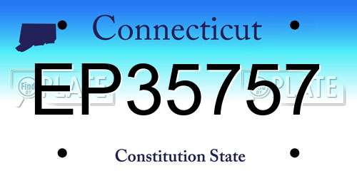 EP35757 Connecticut License Plate