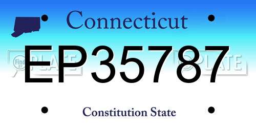 EP35787 Connecticut License Plate