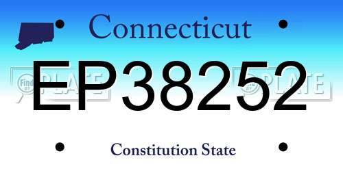 EP38252 Connecticut License Plate
