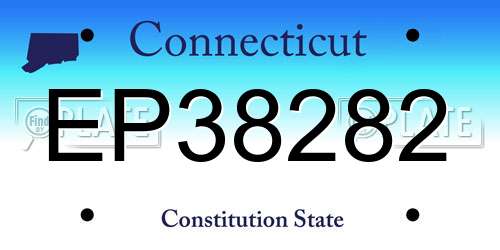 EP38282 Connecticut License Plate