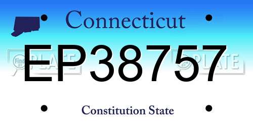 EP38757 Connecticut License Plate