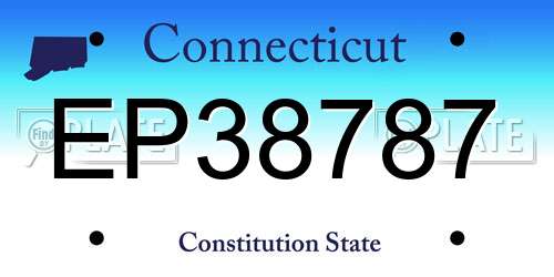 EP38787 Connecticut License Plate