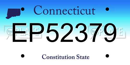 EP52379 Connecticut License Plate