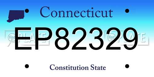 EP82329 Connecticut License Plate