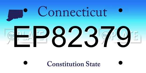 EP82379 Connecticut License Plate