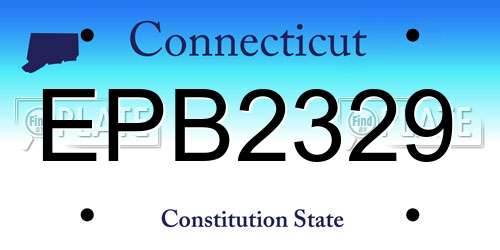 EPB2329 Connecticut License Plate