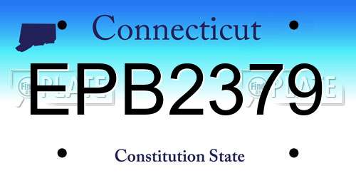EPB2379 Connecticut License Plate