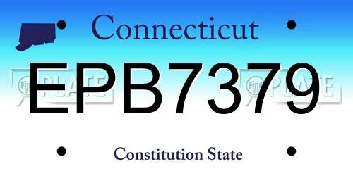 EPB7379 Connecticut License Plate