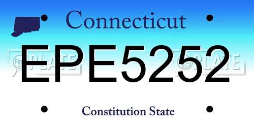 EPE5252 Connecticut License Plate