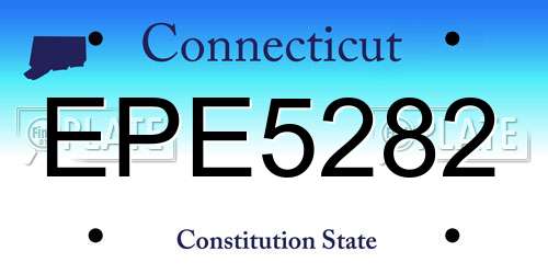 EPE5282 Connecticut License Plate