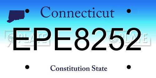 EPE8252 Connecticut License Plate