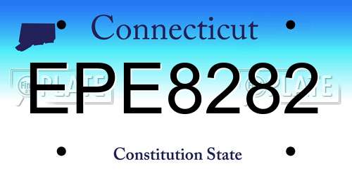 EPE8282 Connecticut License Plate