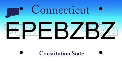 EPEBZBZ Connecticut License Plate