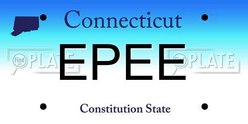 EPEE Connecticut License Plate
