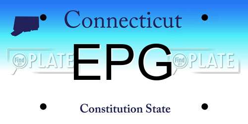 EPG Connecticut License Plate