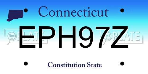 EPH97Z Connecticut License Plate