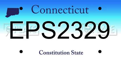 EPS2329 Connecticut License Plate