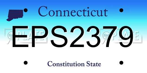 EPS2379 Connecticut License Plate