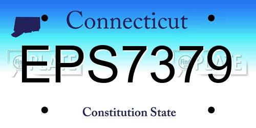 EPS7379 Connecticut License Plate