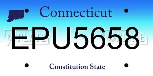 EPU5658 Connecticut License Plate