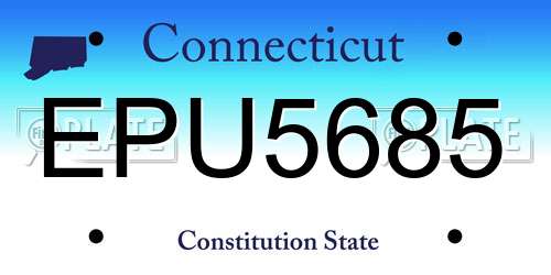 EPU5685 Connecticut License Plate