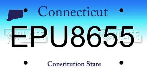 EPU8655 Connecticut License Plate