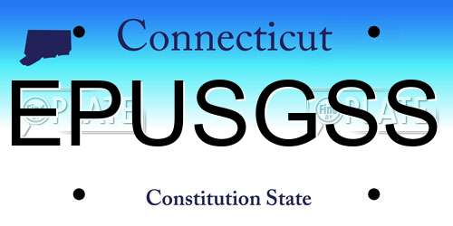 EPUSGSS Connecticut License Plate