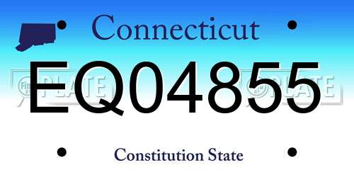 EQ04855 Connecticut License Plate